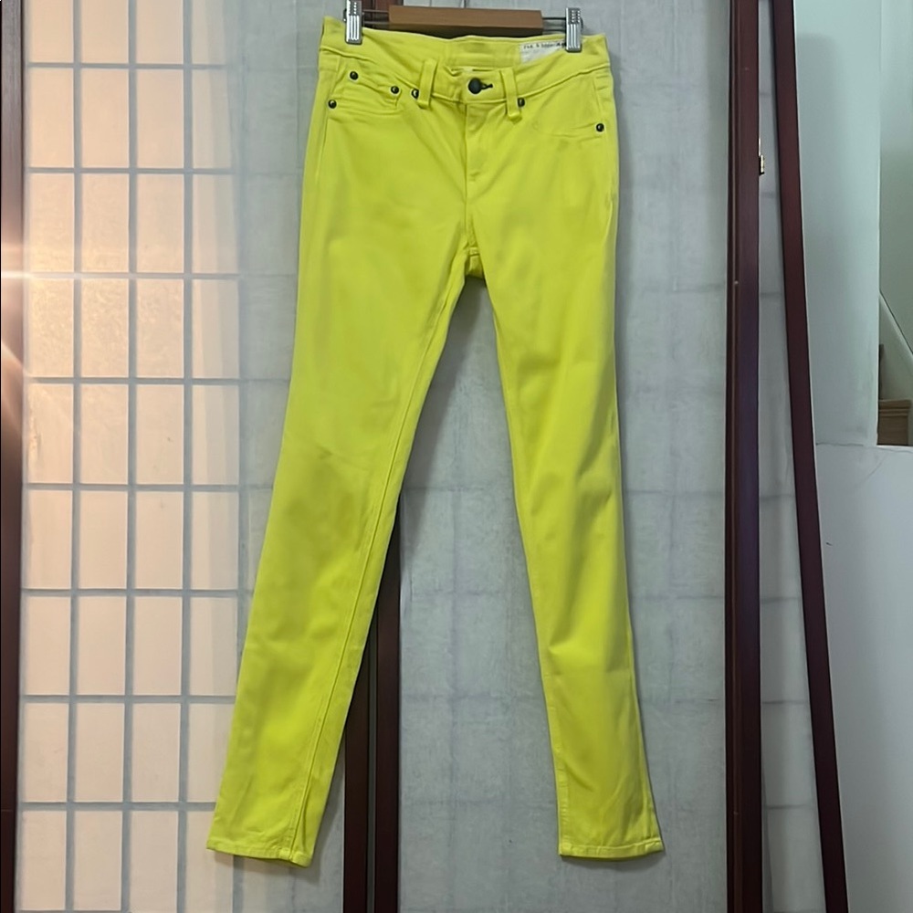 RAG & BONE NEON‎ GREEN LEGGINGS JEANS SIZE 26